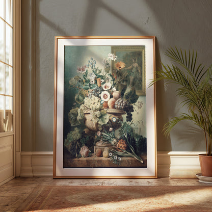 Premium Poster of Vintage Flower and Fruit Still Life Art Posters