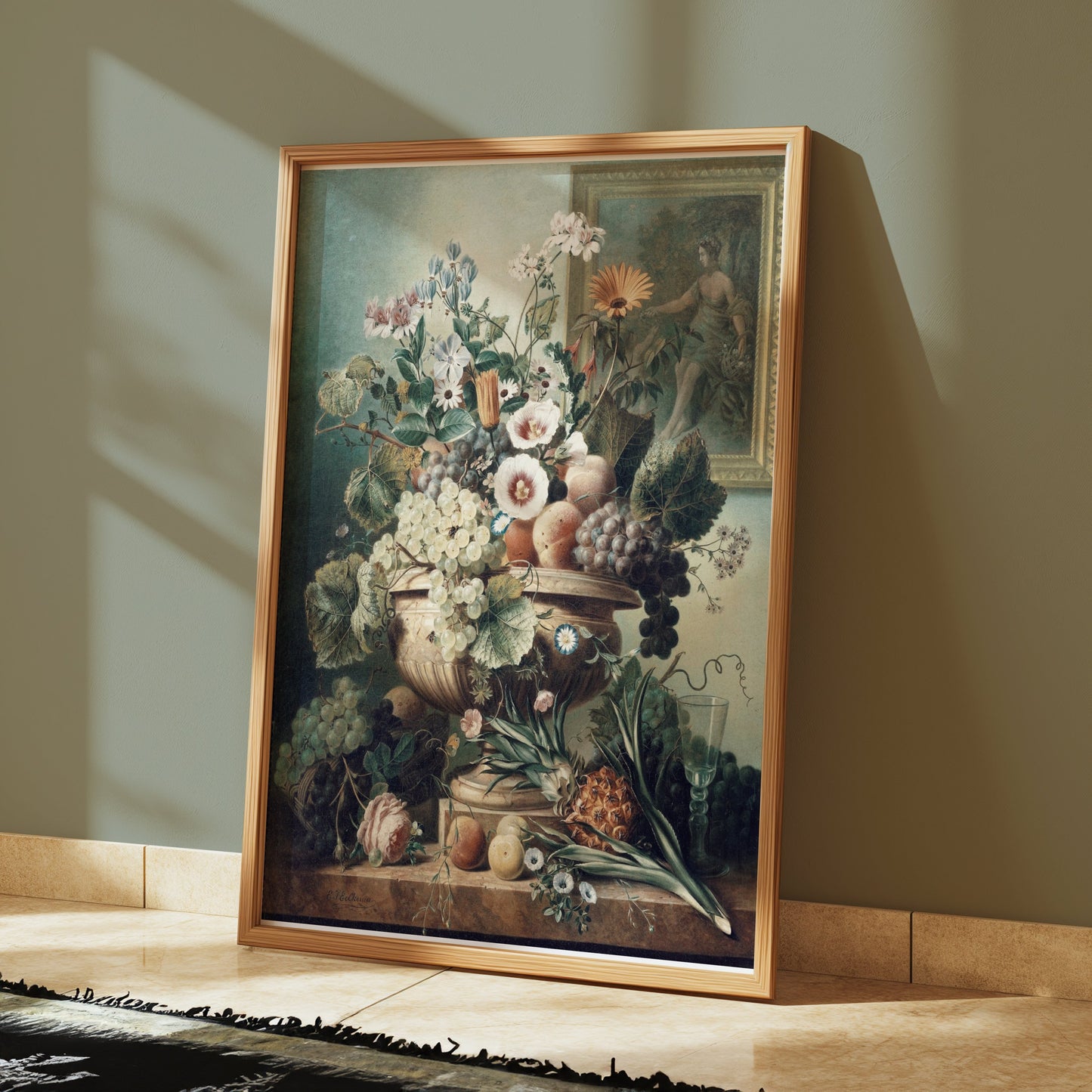 Premium Poster of Vintage Flower and Fruit Still Life Art Posters