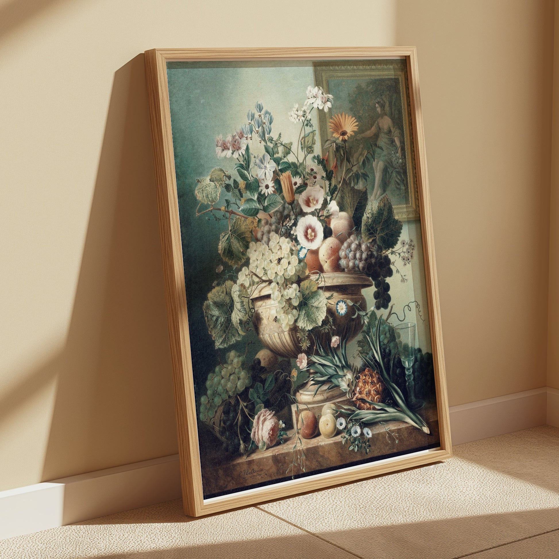 Premium Poster of Vintage Flower and Fruit Still Life Art Posters