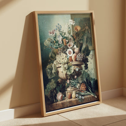 Premium Poster of Vintage Flower and Fruit Still Life Art Posters