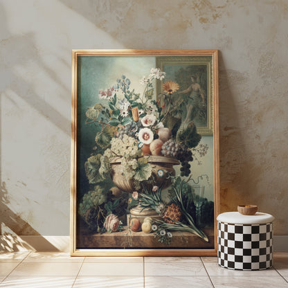 Premium Poster of Vintage Flower and Fruit Still Life Art Posters