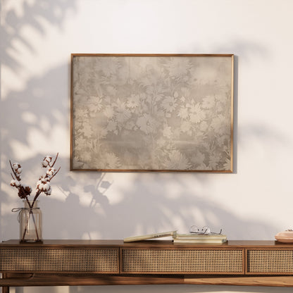 Premium Poster of Vintage Flowers Pattern with Beige Background Posters
