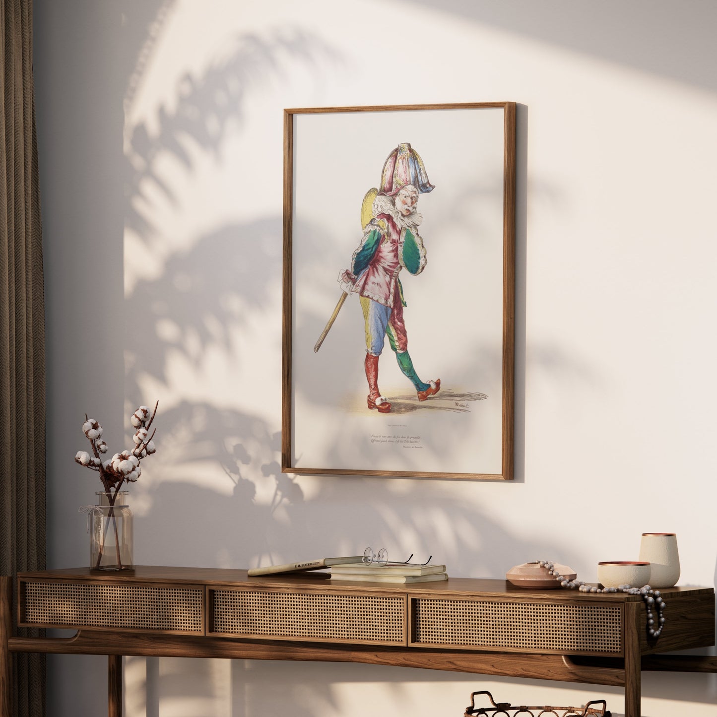 Premium Poster of Vintage Harlequin Character Artwork Print for Wall Posters