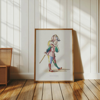 Premium Poster of Vintage Harlequin Character Artwork Print for Wall Posters