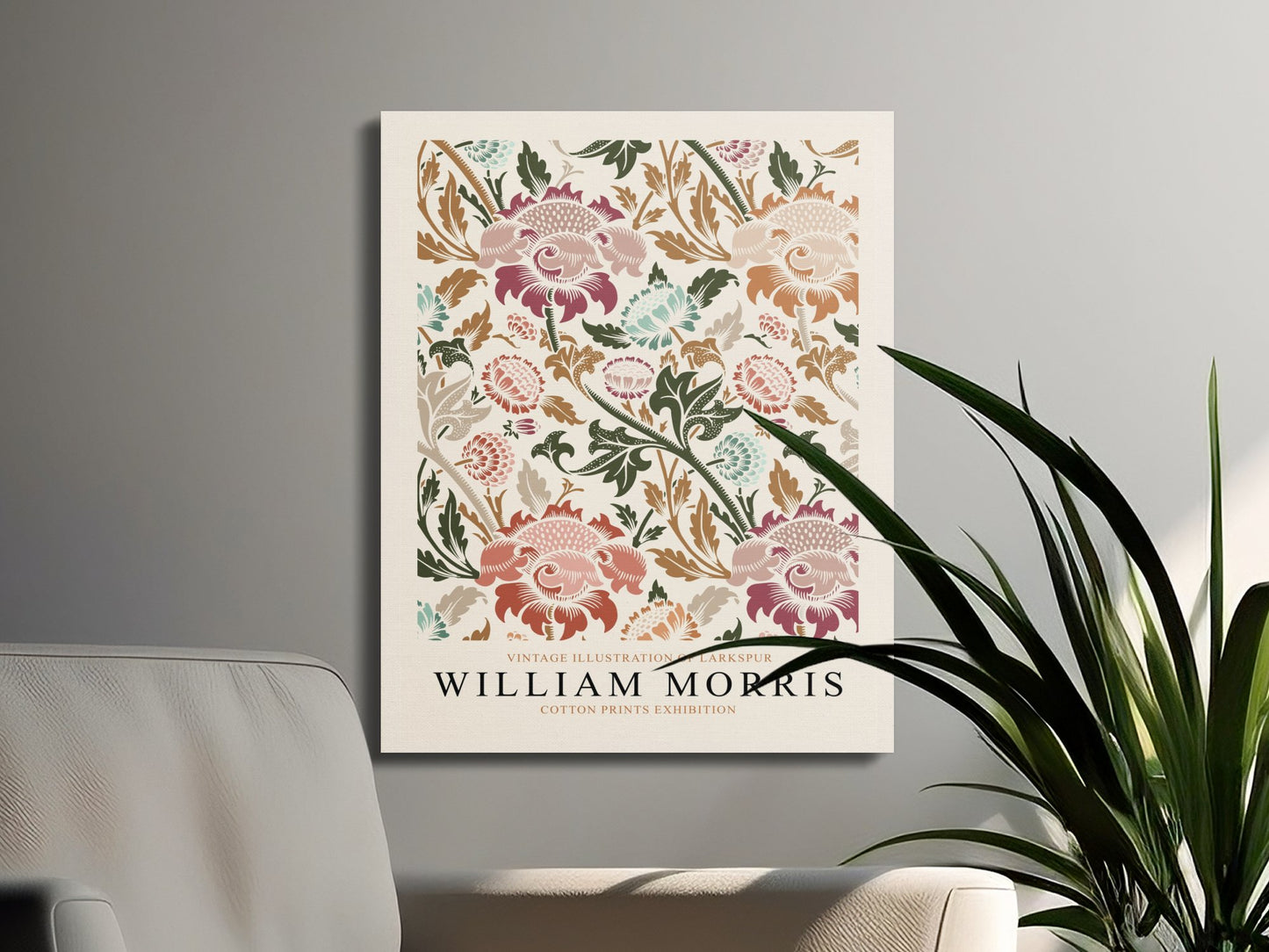 Premium Poster of Vintage Illustration of Larkspur Canvas Wraps