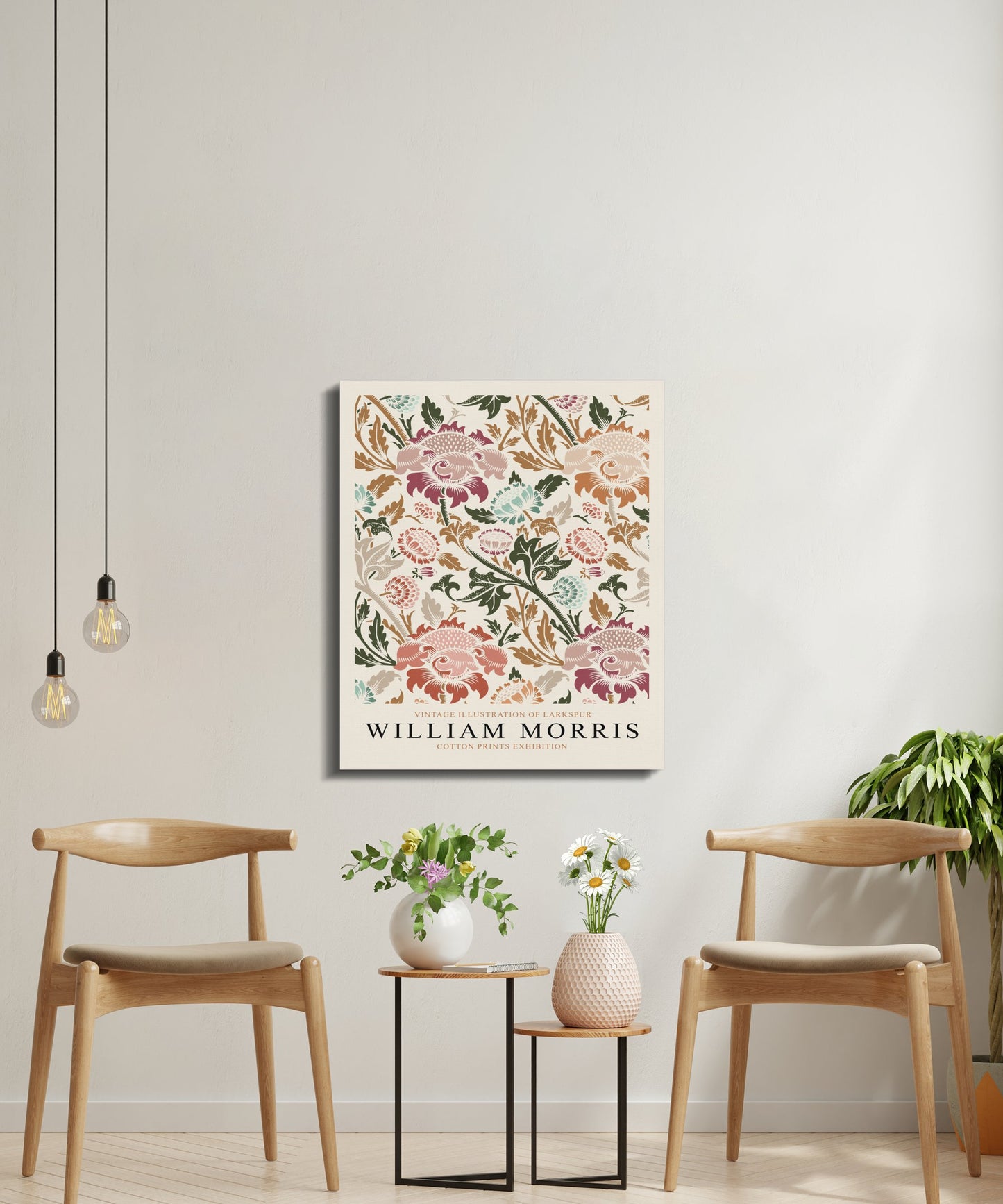 Premium Poster of Vintage Illustration of Larkspur Canvas Wraps