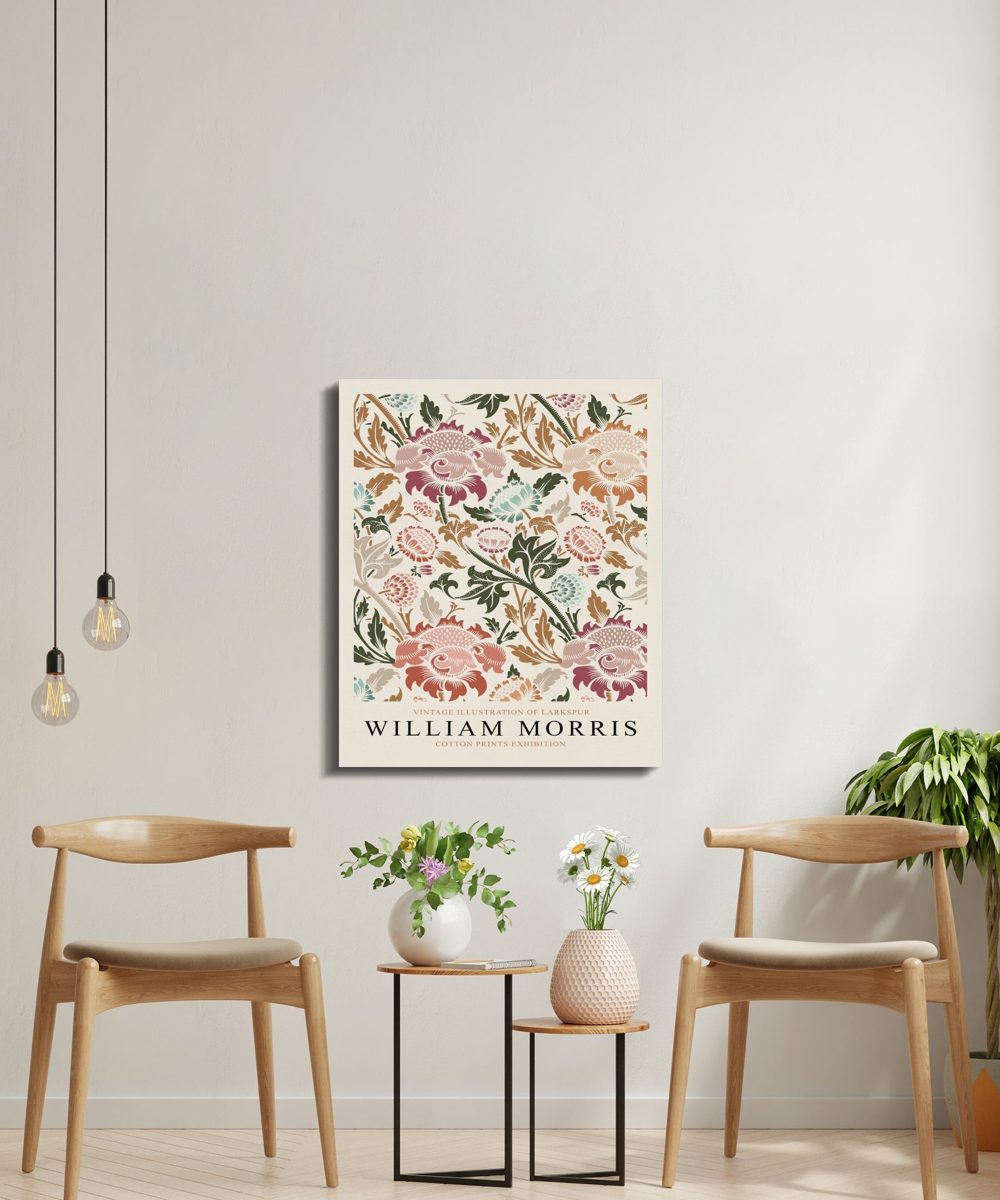 Premium Poster of Vintage Illustration of Larkspur Canvas Wraps