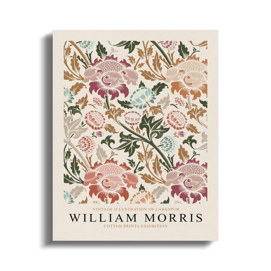 Premium Poster of Vintage Illustration of Larkspur Canvas Wraps