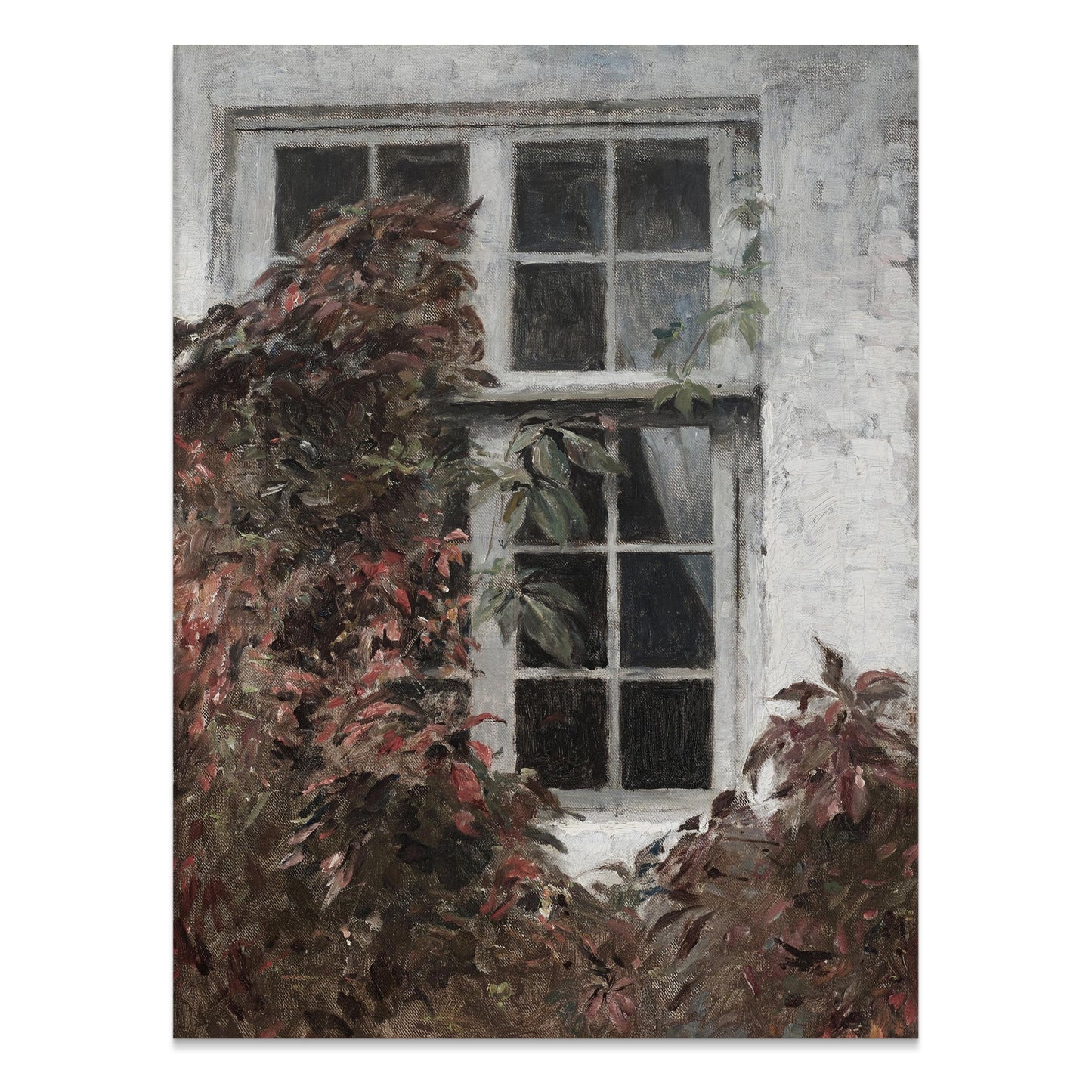 Premium Poster of Vintage Ivy-Covered Window Art Posters