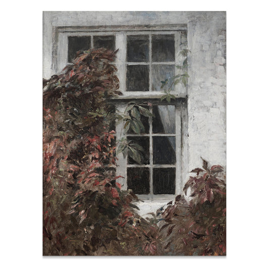 Premium Poster of Vintage Ivy-Covered Window Art Posters