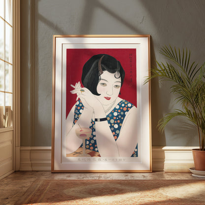 Premium Poster of Vintage Japanese Art Deco Woman with Cigarette Posters