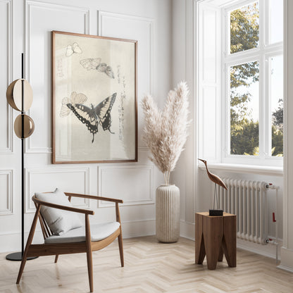 Premium Poster of Vintage Japanese Butterfly and Moth Art Print Posters