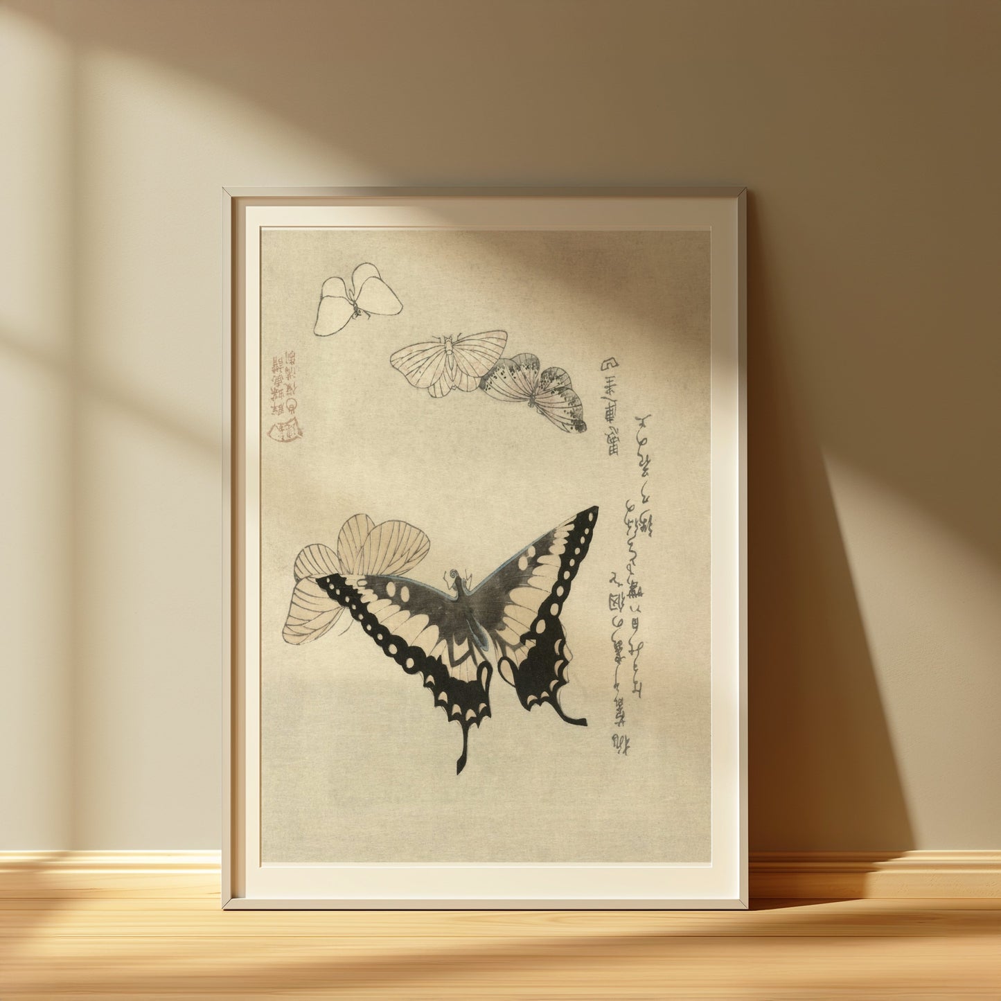 Premium Poster of Vintage Japanese Butterfly and Moth Art Print Posters