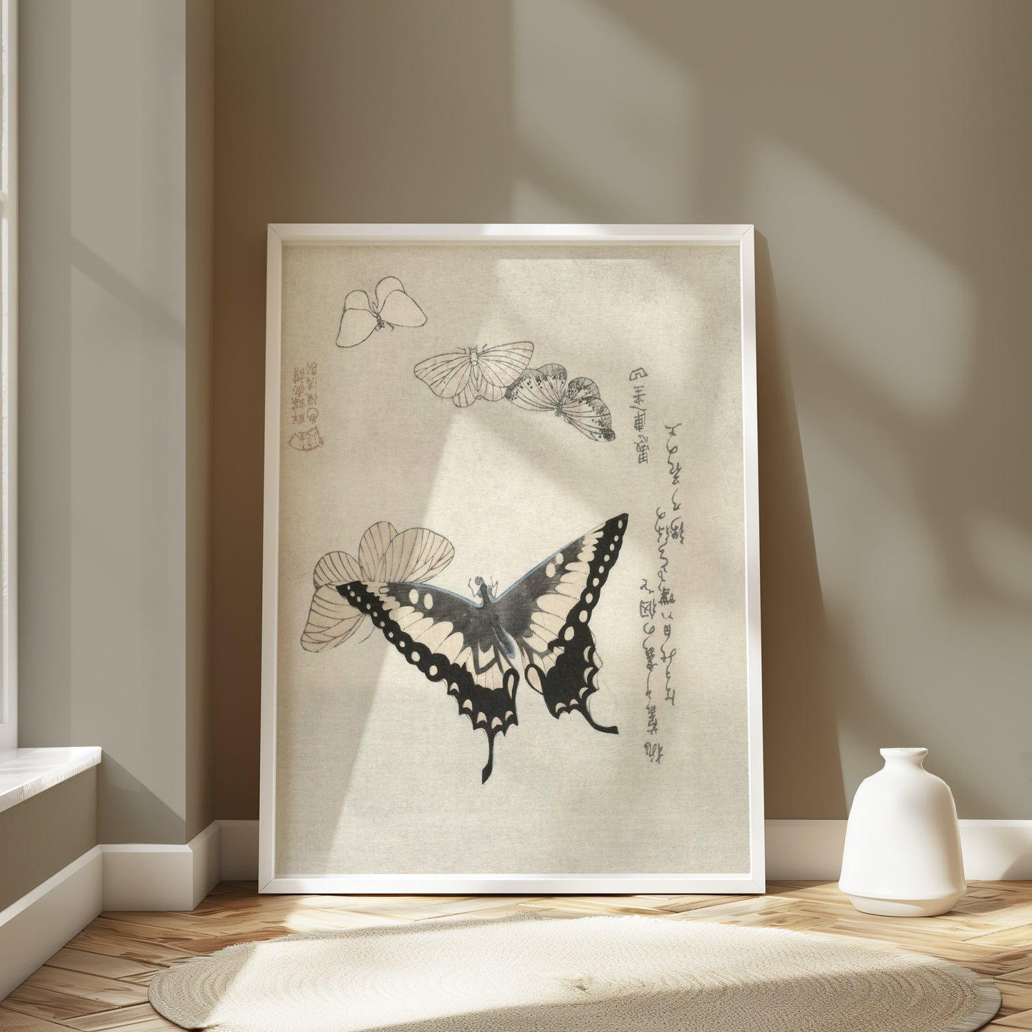 Premium Poster of Vintage Japanese Butterfly and Moth Art Print Posters