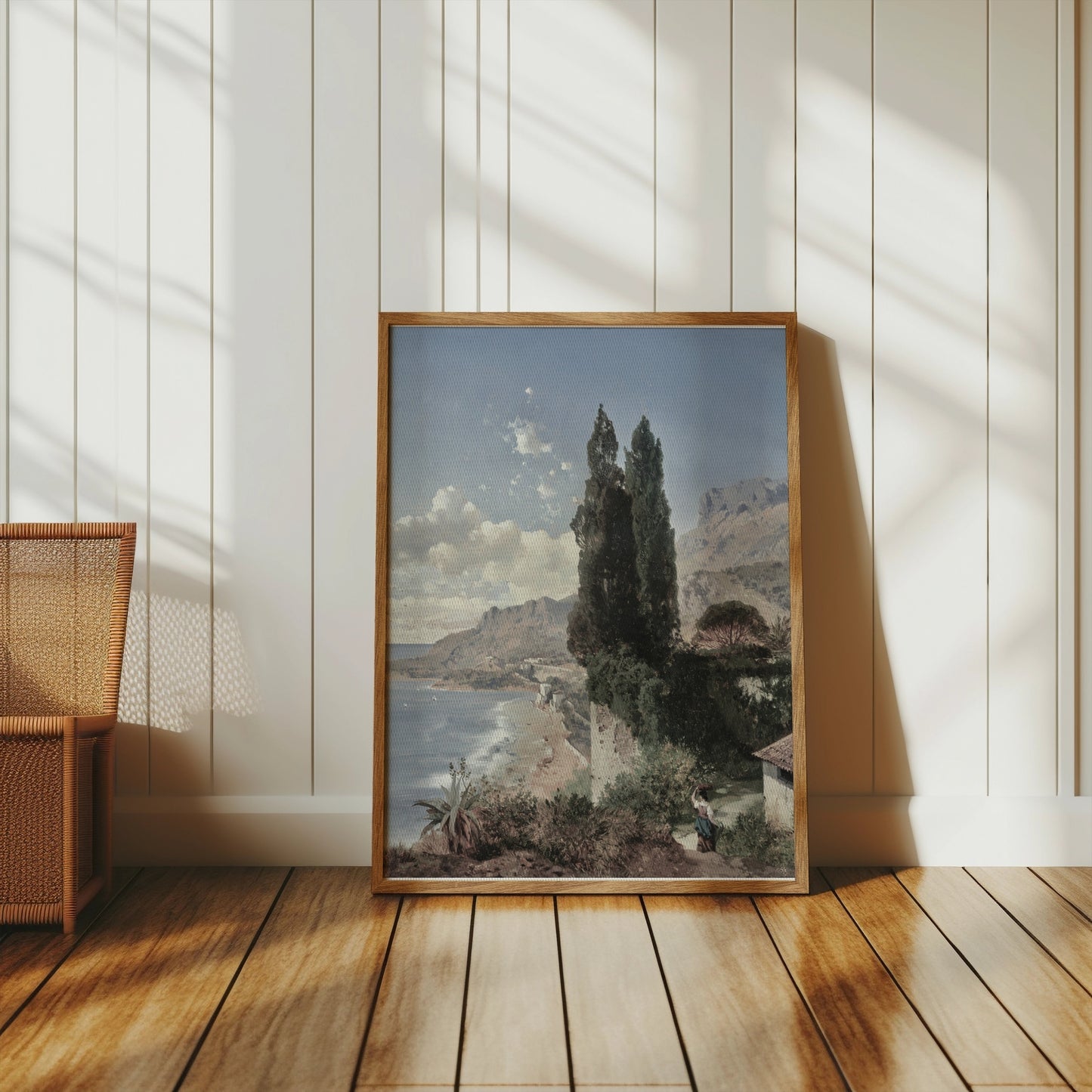 Premium Poster of Vintage Landscape of Coastal Area Art Posters