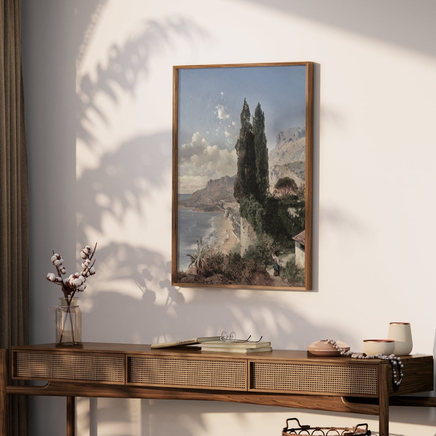Premium Poster of Vintage Landscape of Coastal Area Art Posters