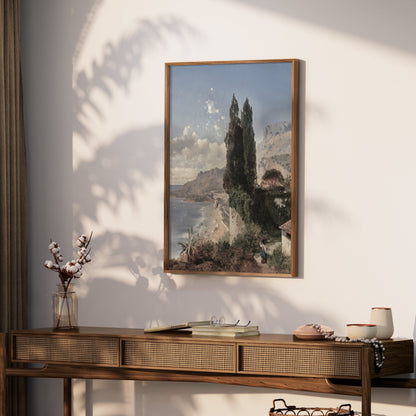 Premium Poster of Vintage Landscape of Coastal Area Art Posters