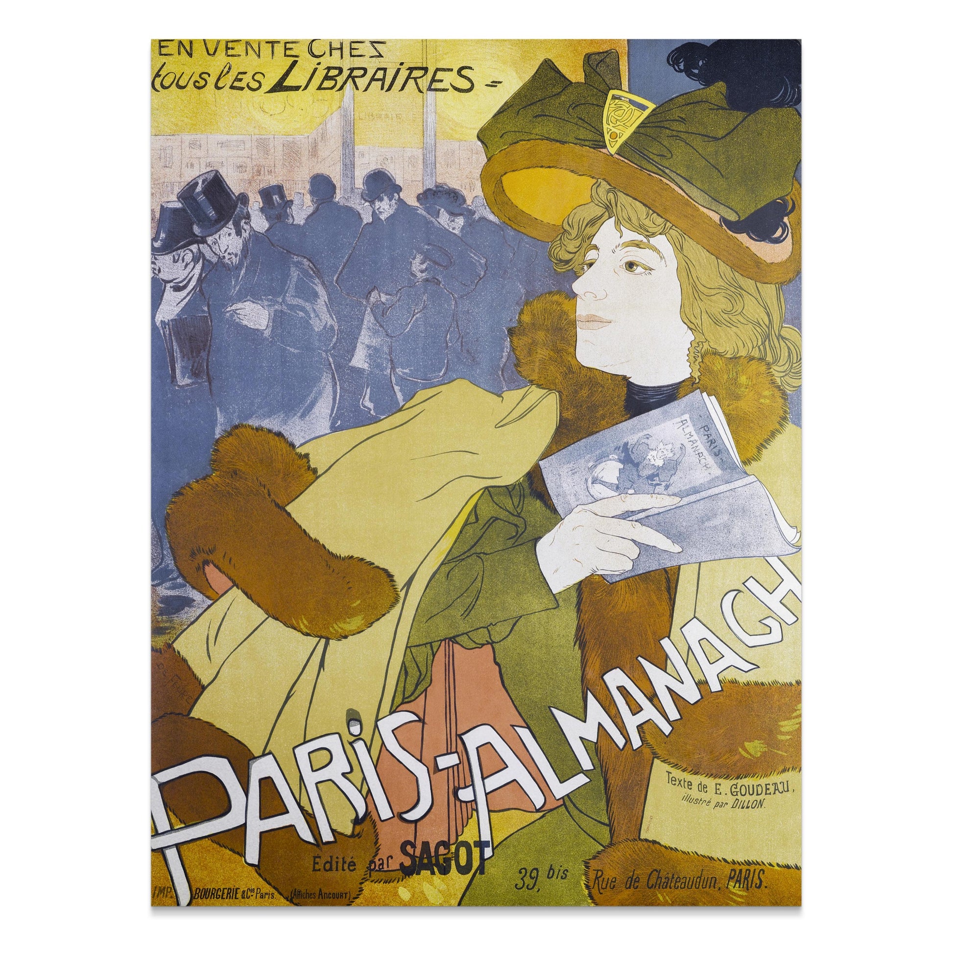 Premium Poster of Vintage Paris Almanach Advertisement Posters