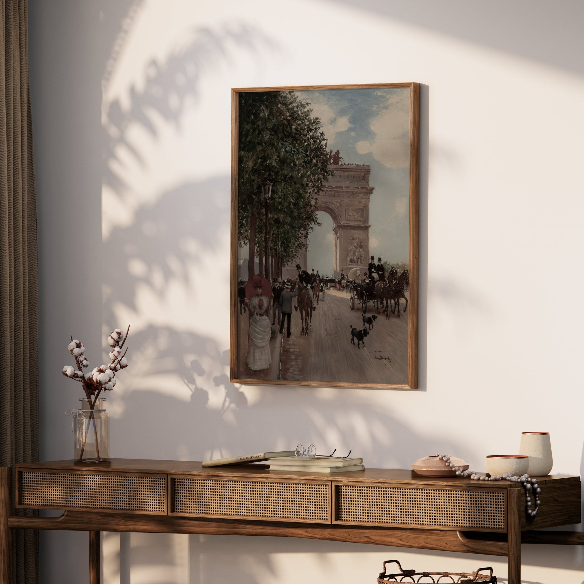 Premium Poster of Vintage Parisian Street Scene Arc de Triomphe Posters