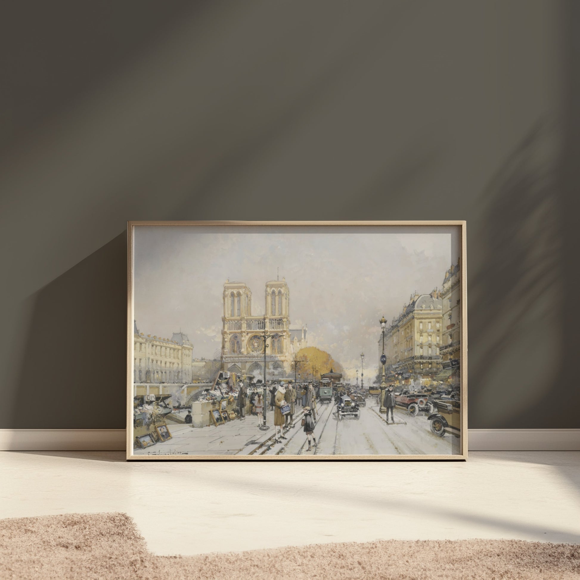 Premium Poster of Vintage Parisian Street Scene Historical Art Posters