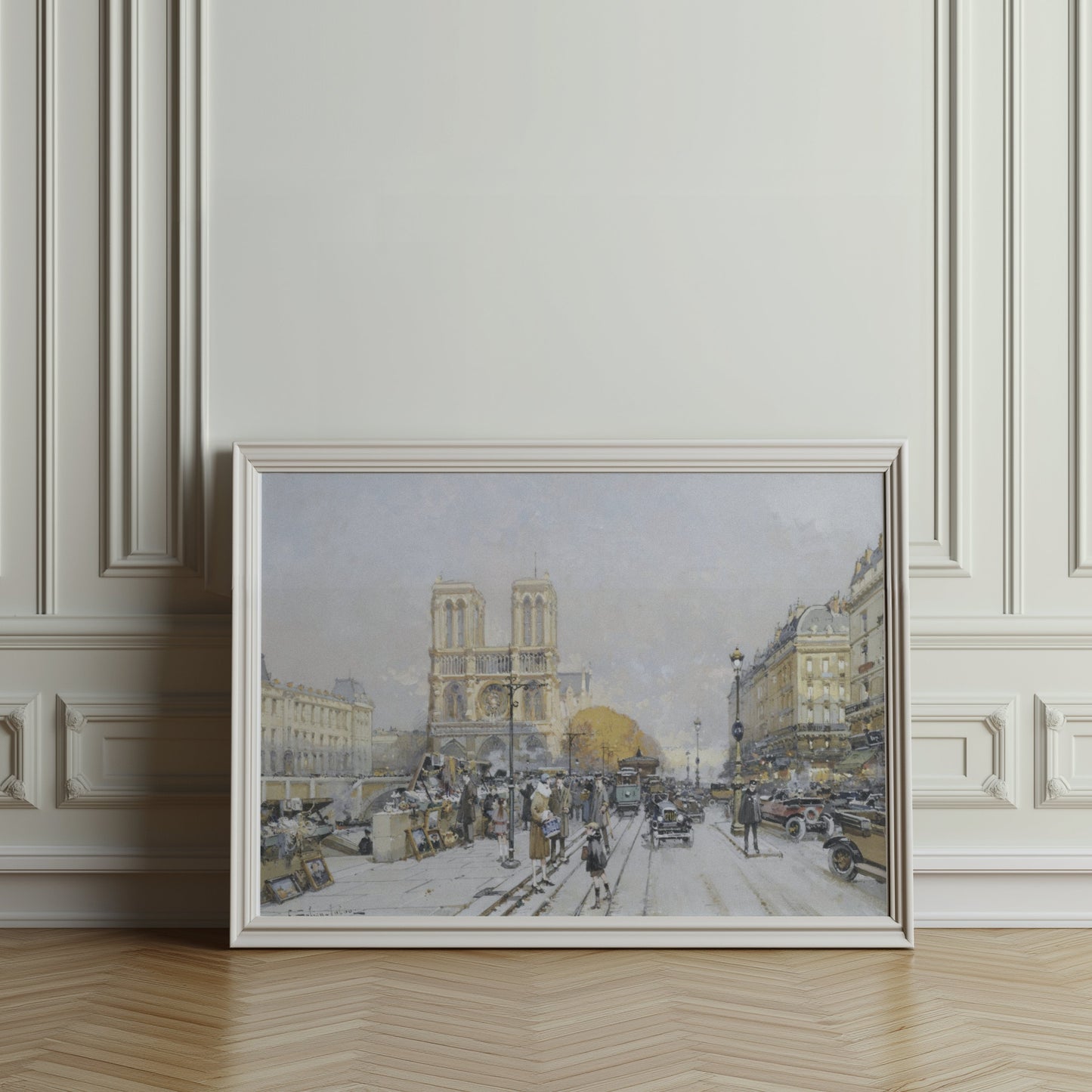 Premium Poster of Vintage Parisian Street Scene Historical Art Posters