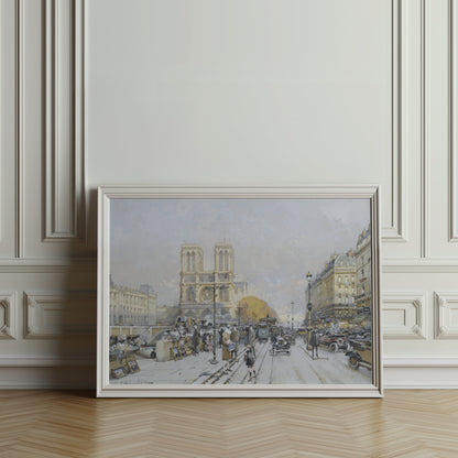 Premium Poster of Vintage Parisian Street Scene Historical Art Posters