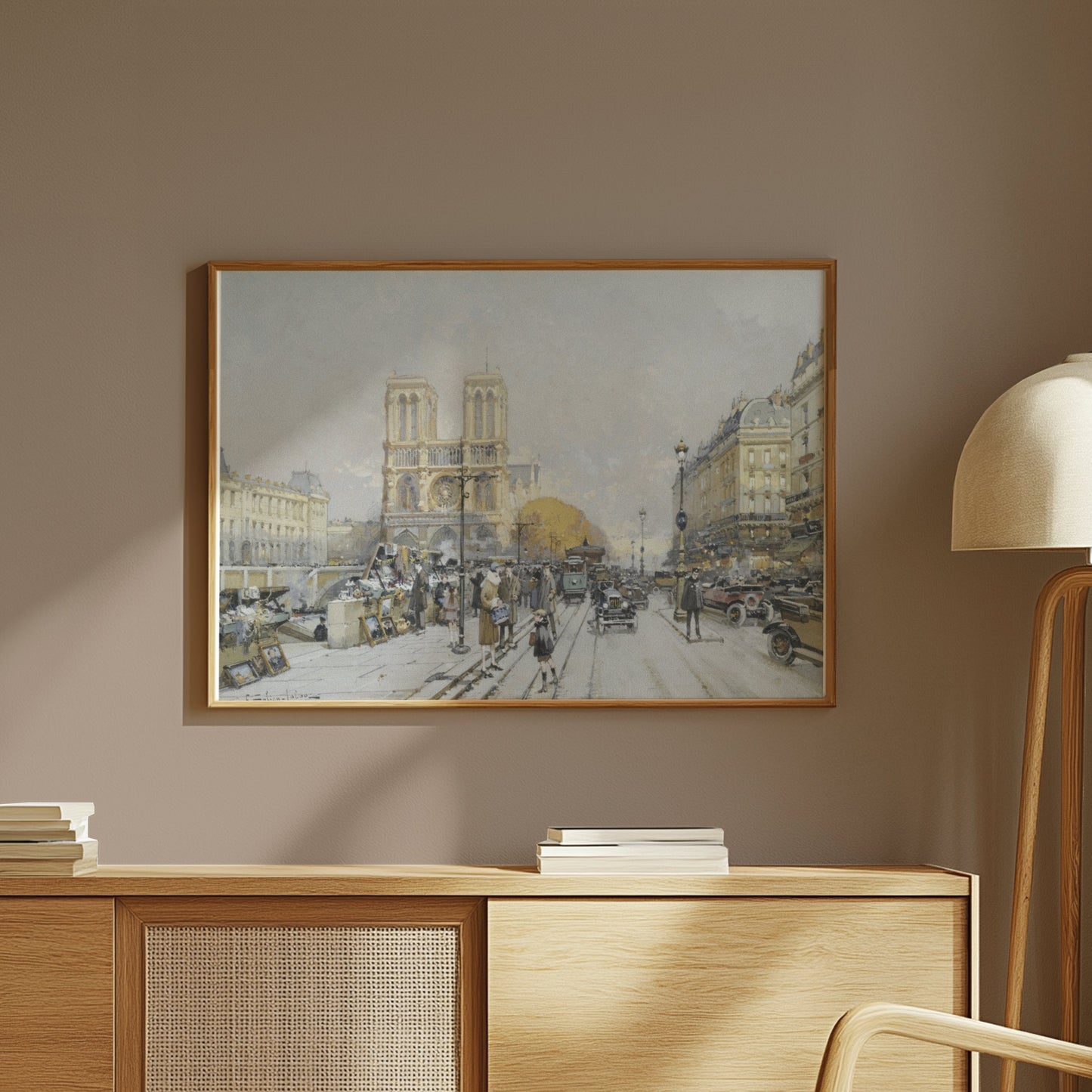 Premium Poster of Vintage Parisian Street Scene Historical Art Posters