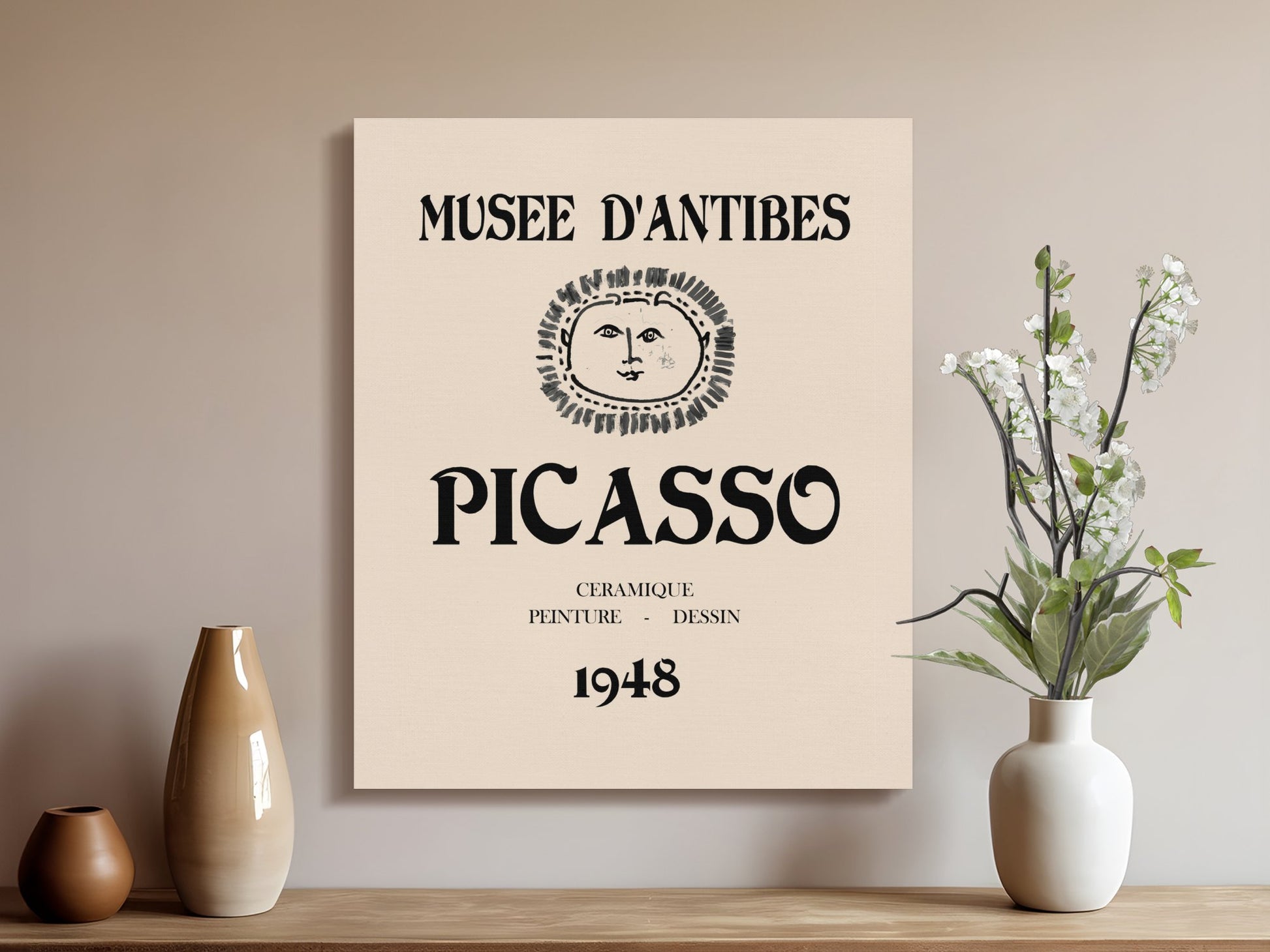 Premium Poster of Vintage Picasso Art Musee d'Antibes 1948 Canvas Wraps