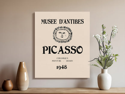Premium Poster of Vintage Picasso Art Musee d'Antibes 1948 Canvas Wraps