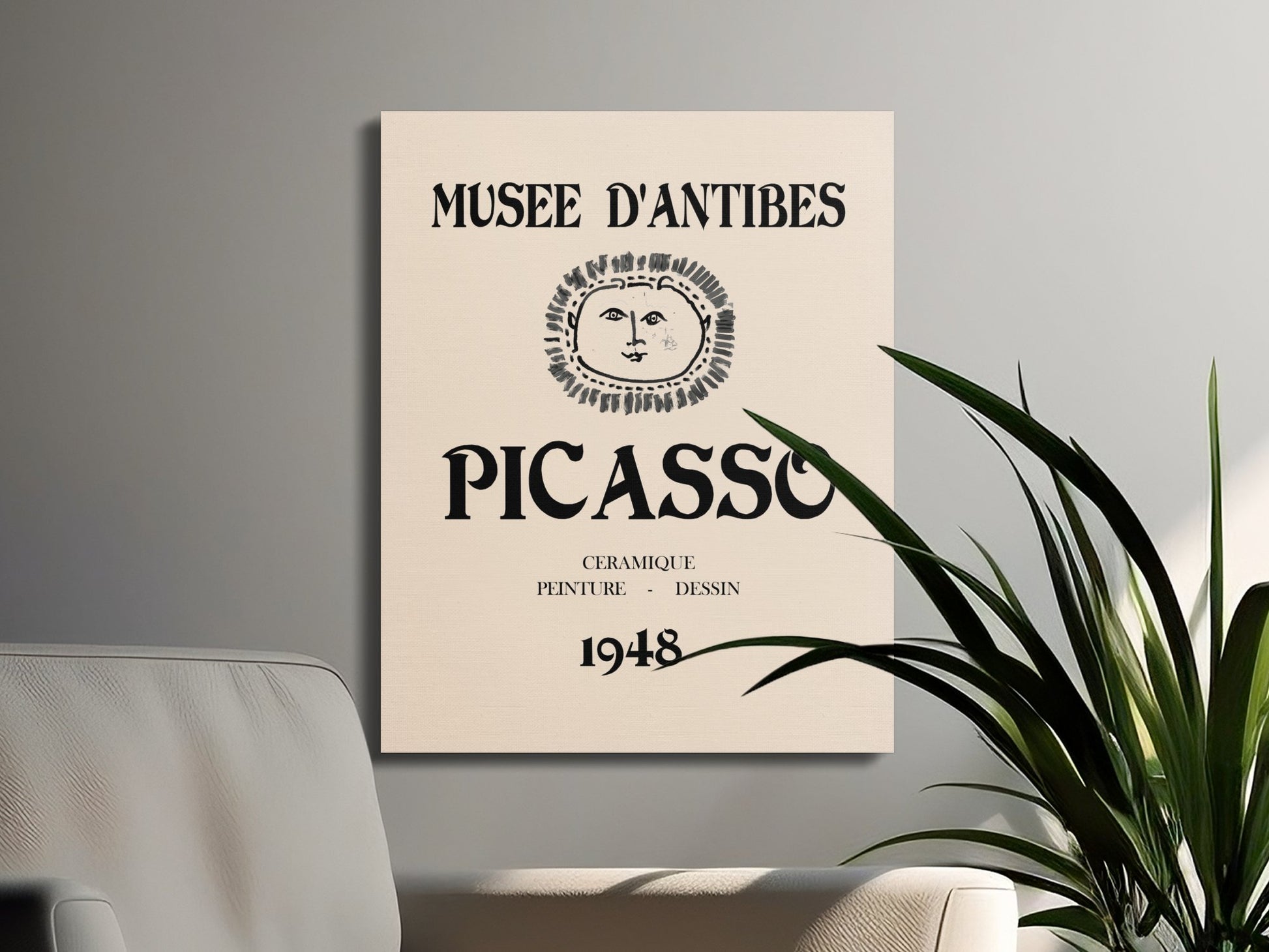 Premium Poster of Vintage Picasso Art Musee d'Antibes 1948 Canvas Wraps