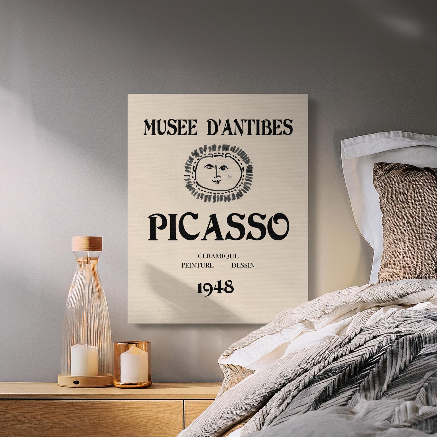 Premium Poster of Vintage Picasso Art Musee d'Antibes 1948 Canvas Wraps
