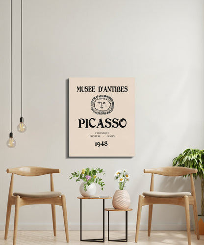 Premium Poster of Vintage Picasso Art Musee d'Antibes 1948 Canvas Wraps