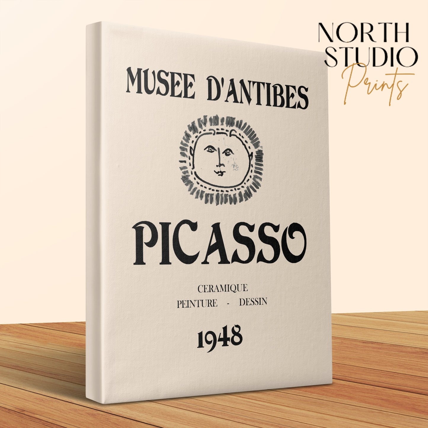 Premium Poster of Vintage Picasso Art Musee d'Antibes 1948 Canvas Wraps