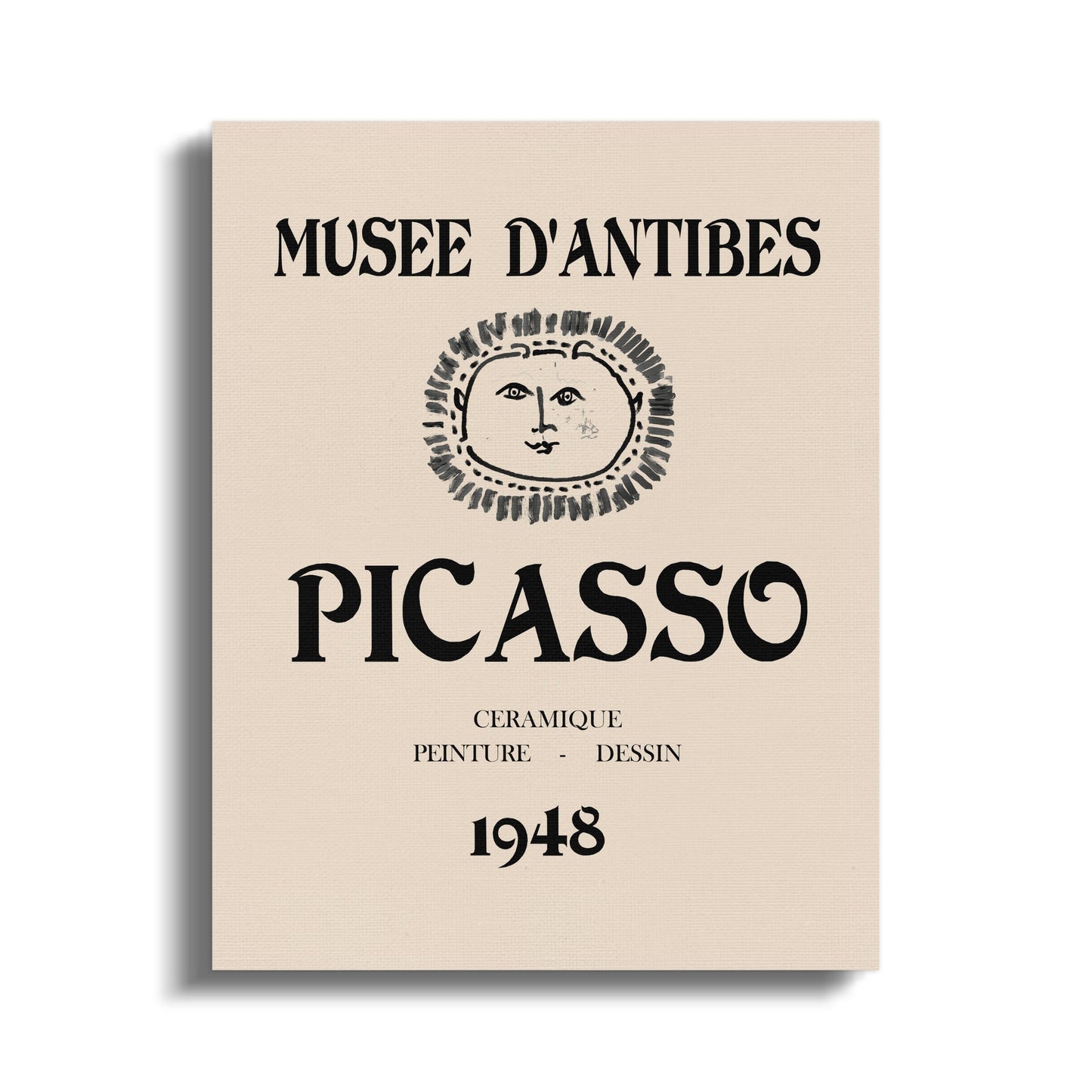 Premium Poster of Vintage Picasso Art Musee d'Antibes 1948 Canvas Wraps