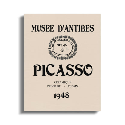 Premium Poster of Vintage Picasso Art Musee d'Antibes 1948 Canvas Wraps