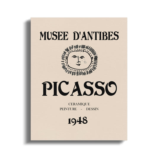 Premium Poster of Vintage Picasso Art Musee d'Antibes 1948 Canvas Wraps