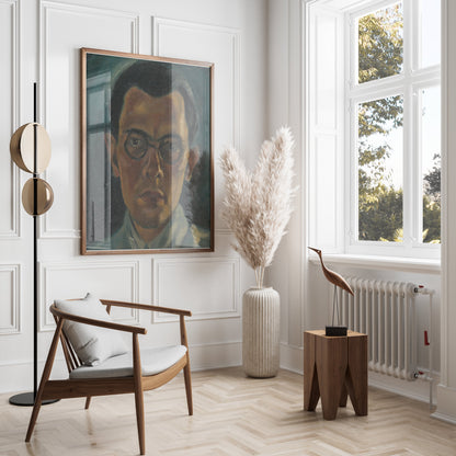 Premium Poster of Vintage Portrait of Man with Glasses Art Posters