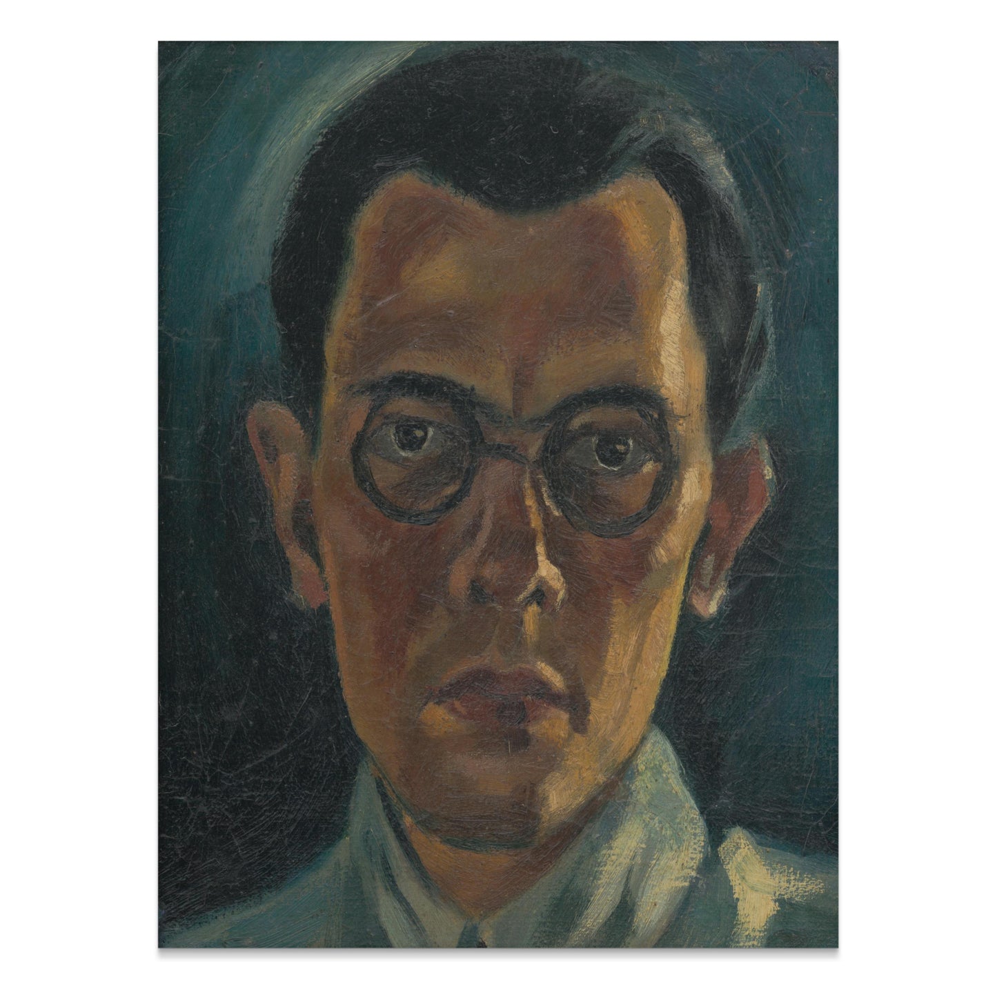 Premium Poster of Vintage Portrait of Man with Glasses Art Posters
