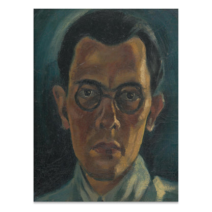 Premium Poster of Vintage Portrait of Man with Glasses Art Posters