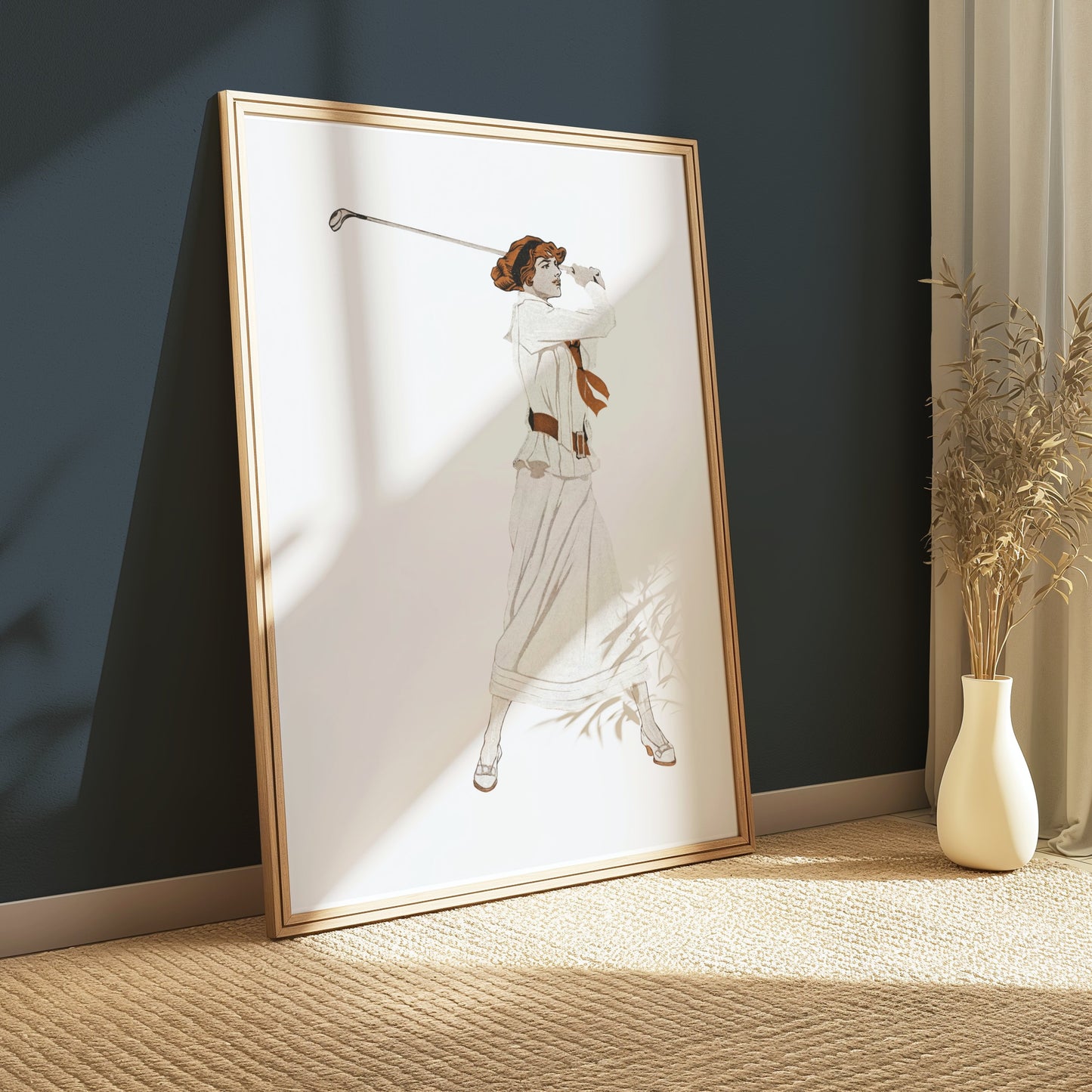 Premium Poster of Vintage Poster of Woman with Golf Club Swing Posters