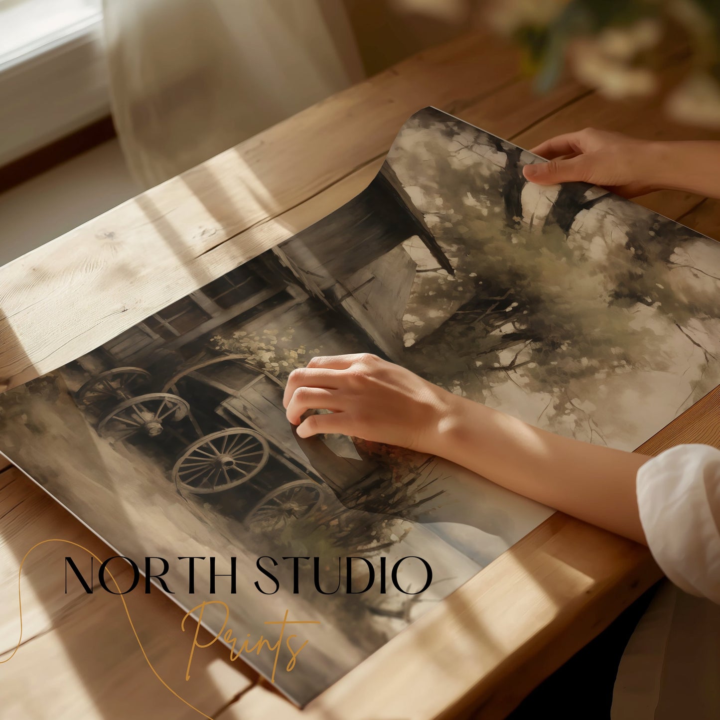 Premium Poster of Vintage Rustic Wagon by Barn Art Posters