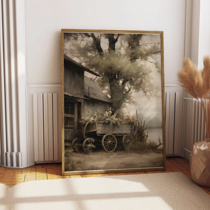 Premium Poster of Vintage Rustic Wagon by Barn Art Posters