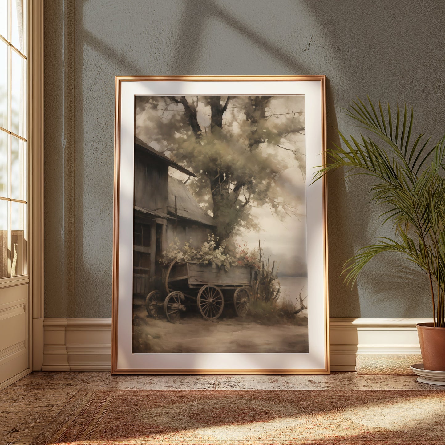 Premium Poster of Vintage Rustic Wagon by Barn Art Posters