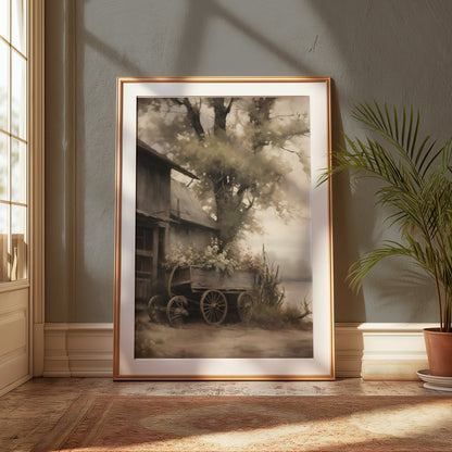 Premium Poster of Vintage Rustic Wagon by Barn Art Posters