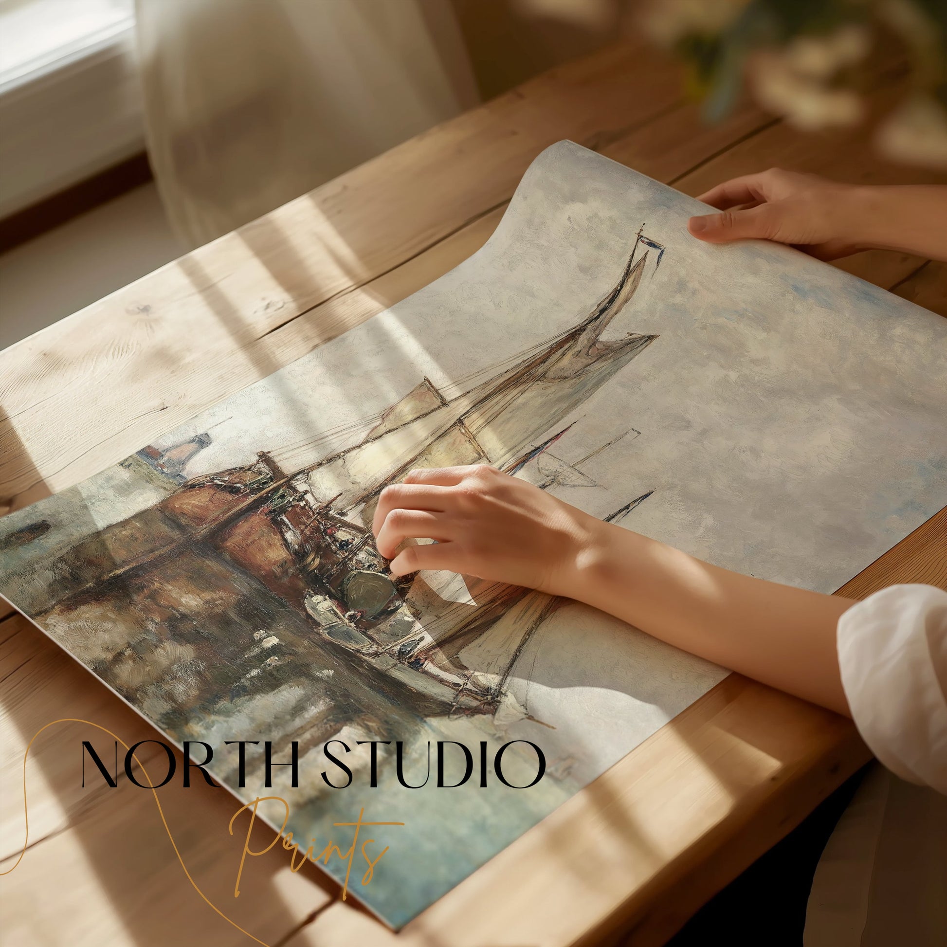 Premium Poster of Vintage Sailing Ship Art Print Posters