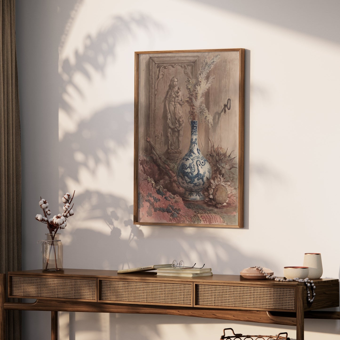 Premium Poster of Vintage Still Life with Vase and Sculpture Posters