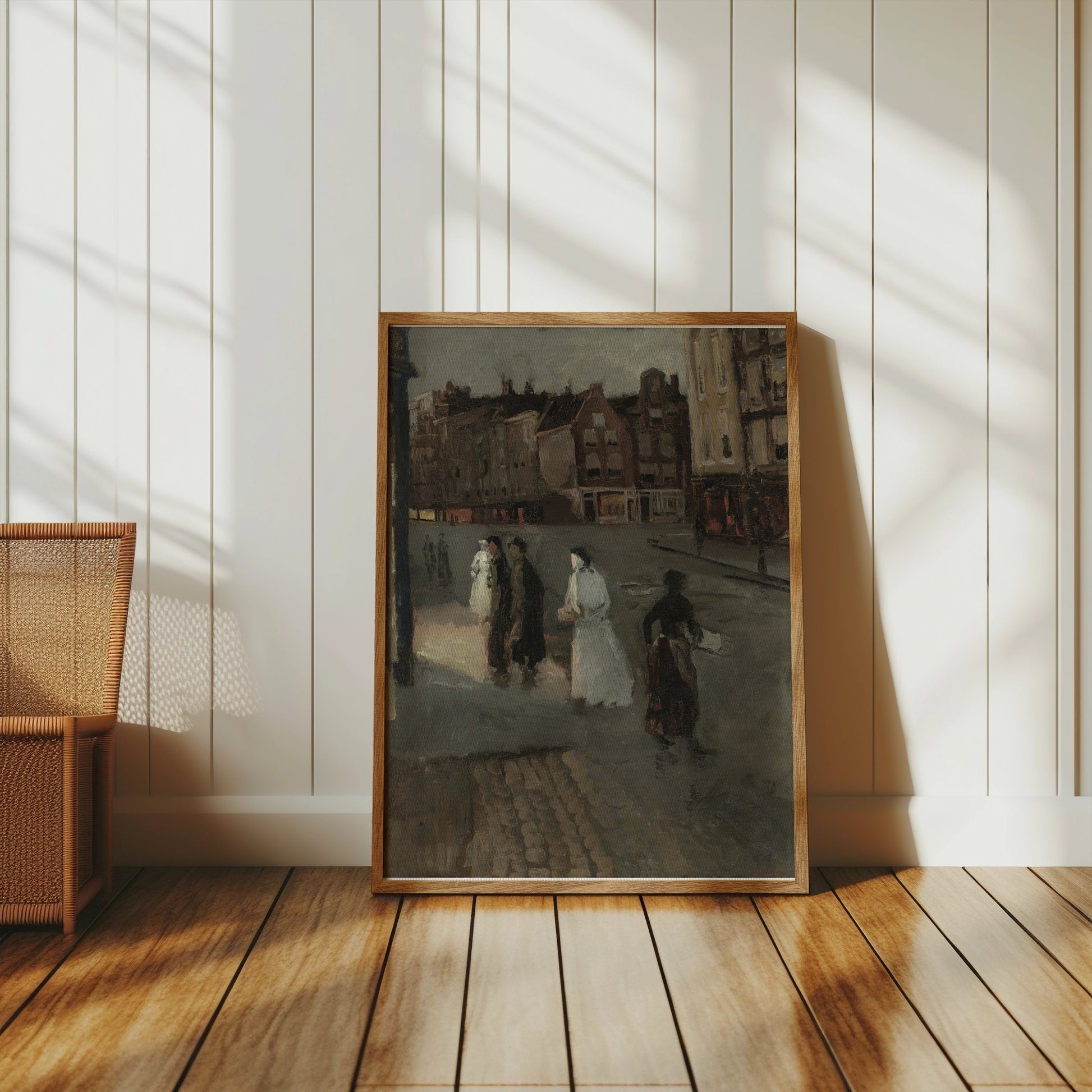 Premium Poster of Vintage Street Scene Art Retro Print Posters