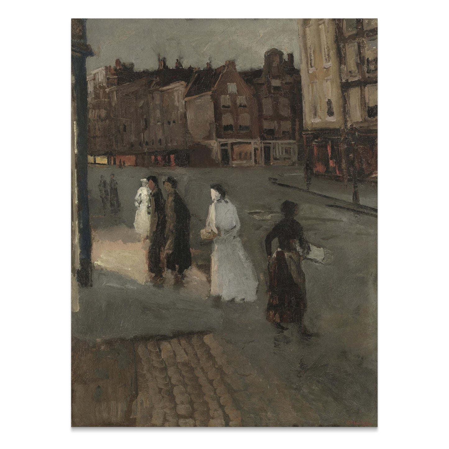 Premium Poster of Vintage Street Scene Art Retro Print Posters
