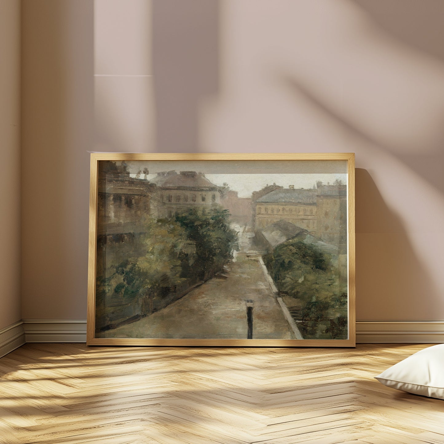 Premium Poster of Vintage Street Scene European Landscape Art Posters