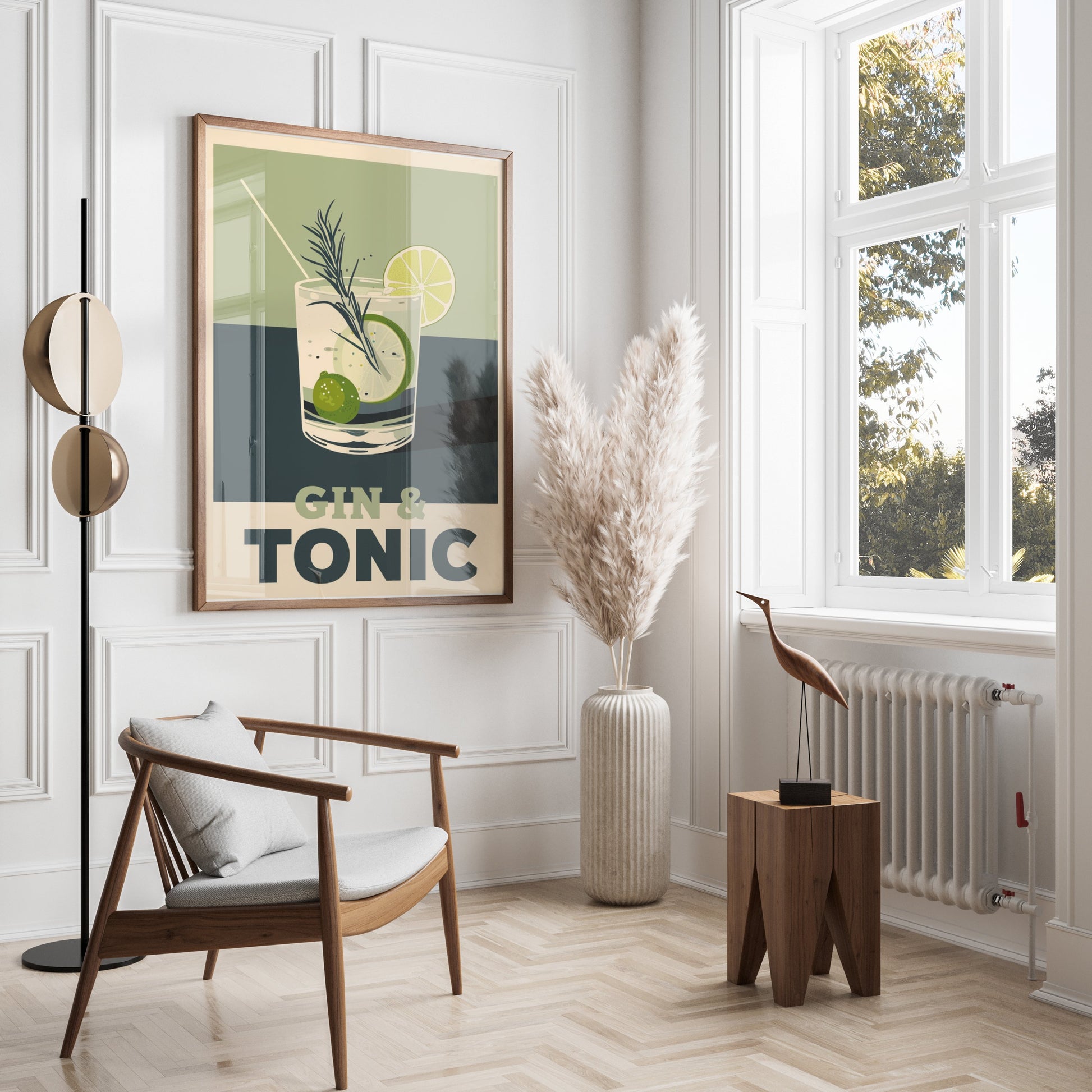 Premium Poster of Vintage Style Gin and Tonic Art Print Posters